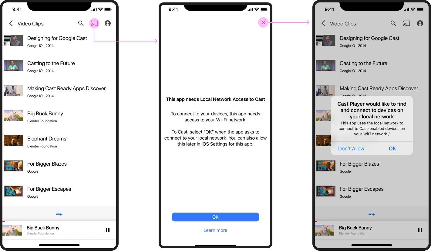 Local network access permissions flow